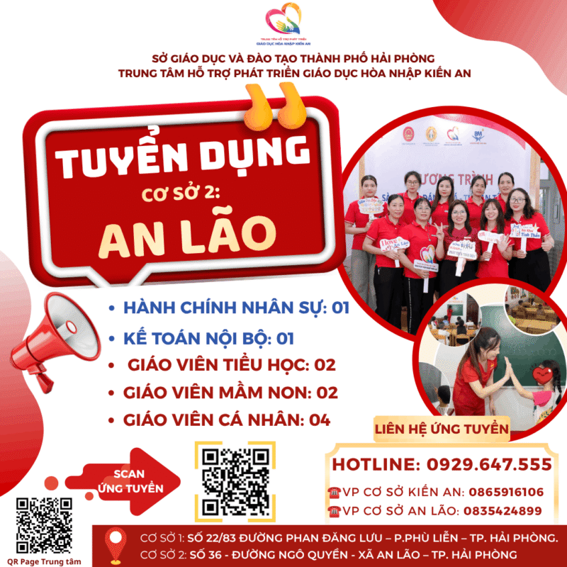 Tuyển dụng giáo viên, nhân sự Hải Phòng | GDHN Kiến An